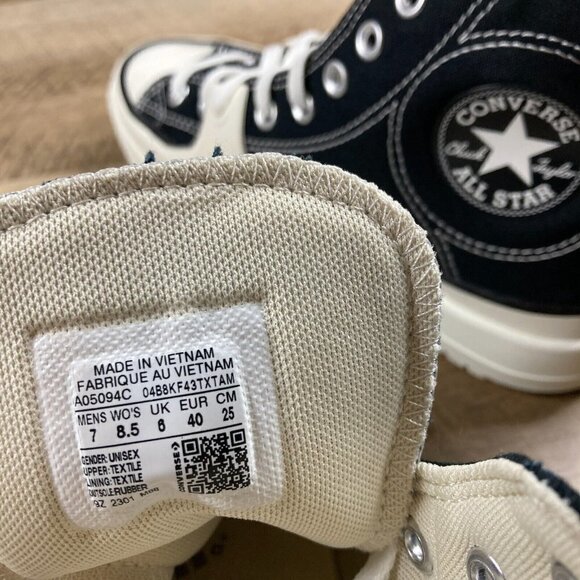 Converse Chuck Taylor All Star Construct Workwear Black Platform Womens 8.5 NEW - Picture 9 of 9